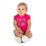 Conjunto Infantil Feminino Blusa Cotton E Shorts Ribana