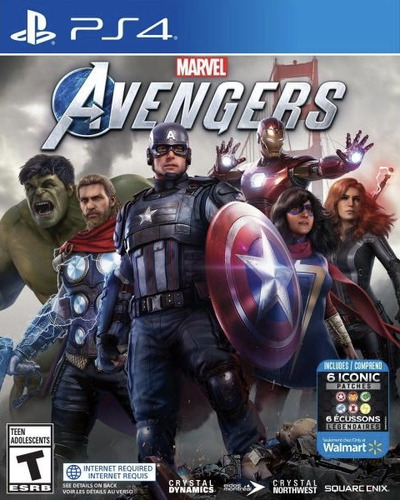 Jogo Marvel Avengers 6 Iconic Patches Ps4 Midia Fisica