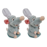 2pcs Ratatouille Chef -juguete Magnético Peluche Con Hombros