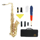 Sax Tenor Konig Dourado Completo C/ Estojo Boquilha Laqueado