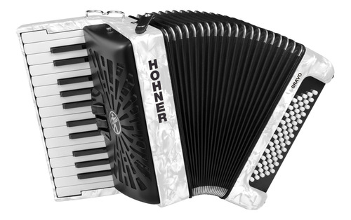 Acordeon Hohner Bravo Ii 26 Teclas 48 Bajos Blanco 