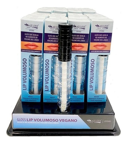 Kit 32+1 Unidades Gloss Labial Max Love Lip Volumoso Atacado