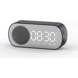 Reloj Despertador Dual Portatil Con Altavoz Bt Y Radio Fm Pa