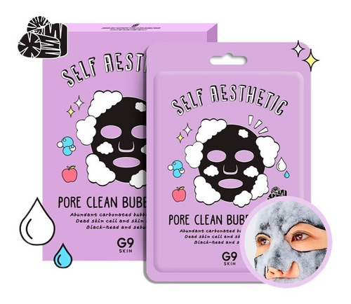 G9skin Pore Clean Bubble Mask Kit(5 Pzs) - Mascarilla Facial