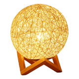 Lámpara De Rattan Escritorio Decorativa