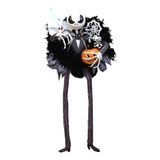 Corona De Halloween De Gato Skellington Para Fiesta