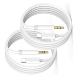 (2-pack) Usb C To 3.5mm Aux Audio Cable For iPhone 15/15 Pro