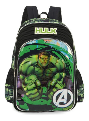 Mochila Costas G 17 Infantil Avengers Hulk Luxcel Is38101ag Cor Verde