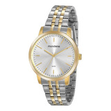 Relógio Mondaine Feminino Analógico - 99484lpmvba3 Cor Da Correia Prata E Dourado Cor Do Bisel Dourado Cor Do Fundo Branco