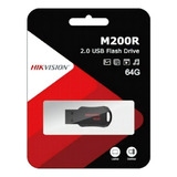 Pen Drive Hikvision M200r De 64 Gb, Usb 2.0, Hs-usb-m200r-64g, Color Negro