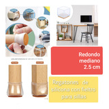 16 Regatones Protectores Silicona Sillas  Fieltro Redondos