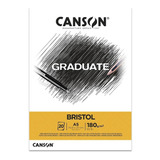 Bloco De Papel Bristol Graduate Branco A5 180g 20 Folhas