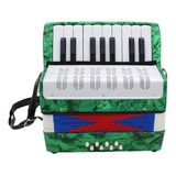 Sanfona Acordeon Semi Profissional 8 Baixos 17 Teclas Verde