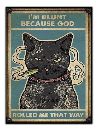 #910 - Cuadro Decorativo Vintage - Gato Poster No Chapa