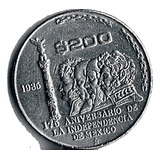 Moneda $200 Pesos Conmemorativa  175 Años Independencia C2