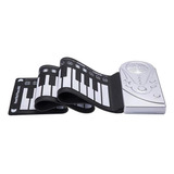 Piano Enrollable De Silicona Flexible De 49 Teclas Blanco