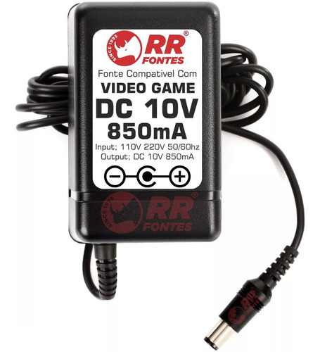 Carregador Fonte  Para Video Game Gear Sega 10v 850ma Bivolt