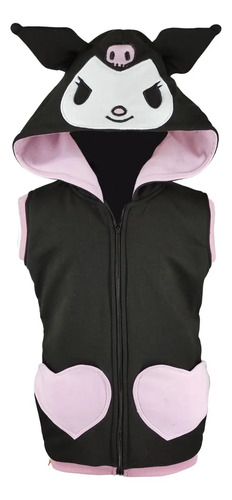 Chaleco Kuromi Sudadera Niños Bordado Suave Afelpado