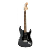 Guitarra Eléctrica Squier By Fender Affinity Series Stratocaster Hh De Álamo Charcoal Frost Metallic Brillante Con Diapasón De Laurel Indio