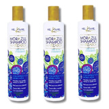 Kit 3 Shampoo Matizador Mora Azul Nekane 300 G Rubios Canas