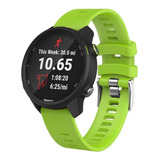 Pulseira Silicone Para Garmin Forerunner 245 645 Music Watch Cor Verde-limão Largura 20