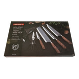 Set De 4 Cuchillos De Cocina, Tijera Y Pelador Everrich