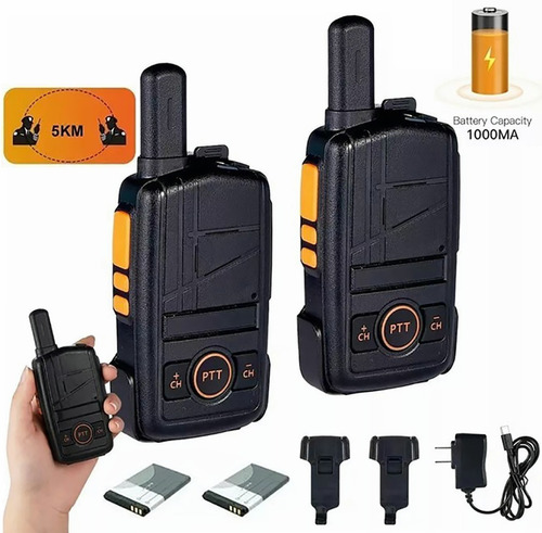 Radios Walkie Talkie Recargable, Altavoces Con Micrófono