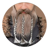 Barba Con Bigote Vikingo Trenza Ragnarok Ragnar Lothbrok