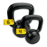 Kit Kettlebell Emborrachado 4 6 Kg -total 10kg