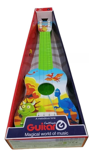 Guitarra Infantil Estampada Con 4 Cuerdas Metálicas