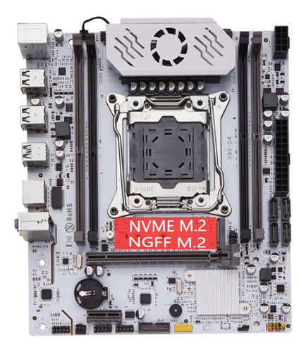 Placa Mae Qiyida D4 X99 M-atx White Xeon Lga2011-3 M.2 Nvme