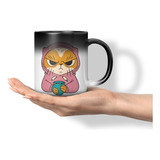 Taza Magica Cambia Color Gato Con Capucha 11 Onzas