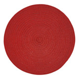 Set 6 Individuales Circulares Trenzados Color Rojo