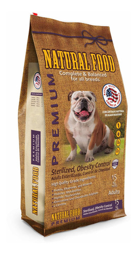 Natural Food Perros Control De Peso Obesos Castrados 15 Kg