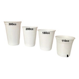 Vaso Plástico Descartable Blancos 180cc - Caja X1000u