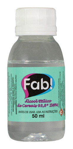 Álcool Etílico De Cereais 93,8% 50ml - Fab