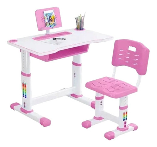 Mesa Escritorio Y Silla Infantil Armable Para Niños