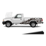 Calco Ford Ranger Cabina Simple Calavera Juego Con Portón