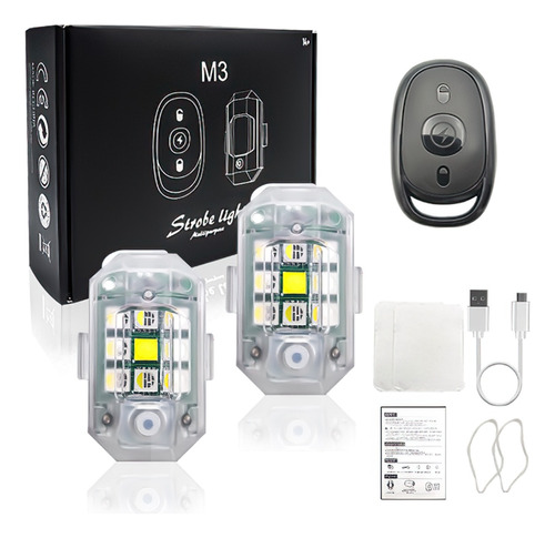 Luz Estroboscópica Led Inalámbrica Con Control Remoto, 2 Uds