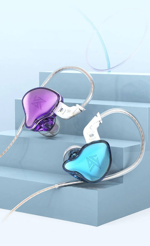 Auriculares In Ear Kz Acoustics Edc C/mic Azul/violeta