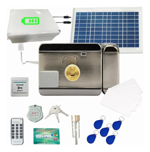 Chapa Cerradura Electrica Rfid Respaldo Solar Smart No Cfe