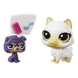 Littlest Pet Shop Mioko Celadon & Gruff Pugstone Hasbro 