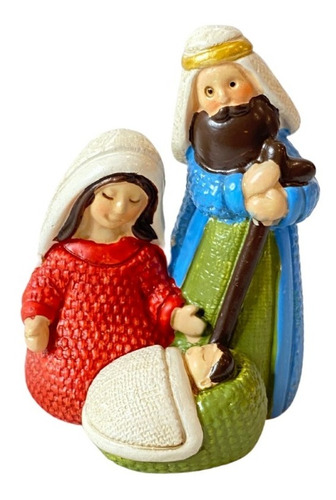 Mini Pesebre 7cm Navideño Jesús Sagrada Familia Italy Deco