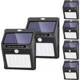 Pack X6 Aplique Lampara Solar Con Sensor Para Muro Exterior 