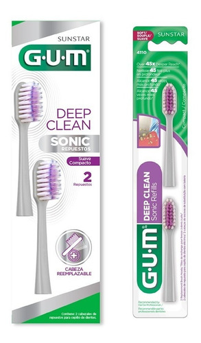 Respuetos Cepillo Dental Gum Sonic Power Deep Clean X2u