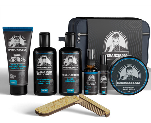 Kit Barba Shampoo Condicionador Balm Oleo Cera Necessarie