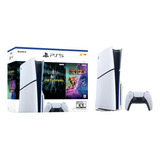Console Playstation 5 Ps5 Slim + 2 Jogos Ratchet & Clank And Returnal Mídia Física E Digital