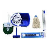  Mop Kit Mopinho Azul Bralimpia Facilidade Na Limpeza Casa 