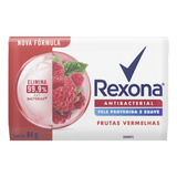 Sabão Em Barra Rexona Antibacterial Frutas Vermelhas De 84 G