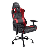 Silla Trust Gxt 708 Resto Negra Y Roja De Cuero Sintético